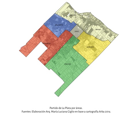 Partido de La Plata por areas 2014